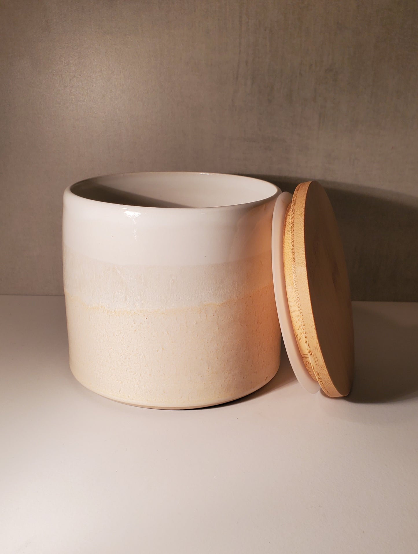 Lidded Ceramic Canister - Palisade Glaze / Colorado Pottery
