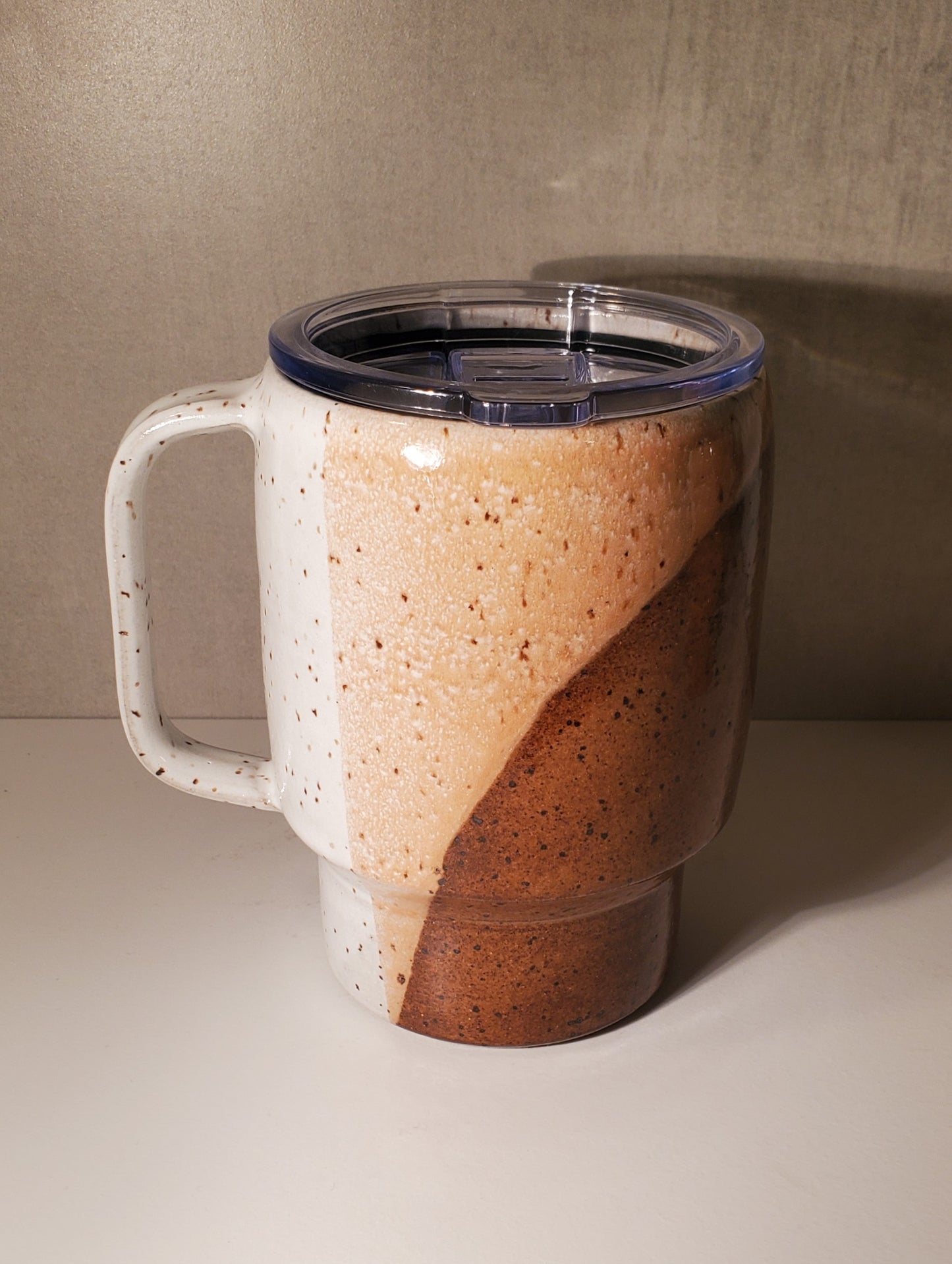 Sideline Travel Mug (Sunset + White Glaze) - Colorado Pottery