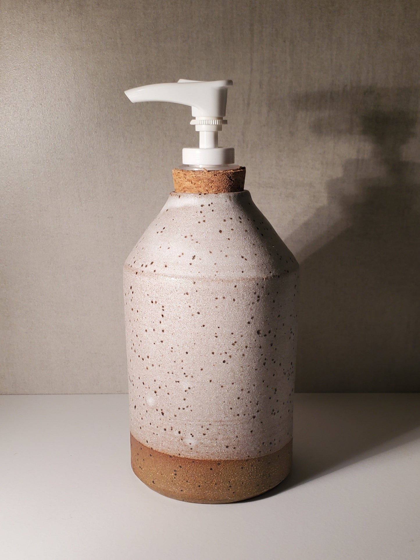 Ceramic Dish Soap Dispenser - Front Range Modern Speckle (White Matte)