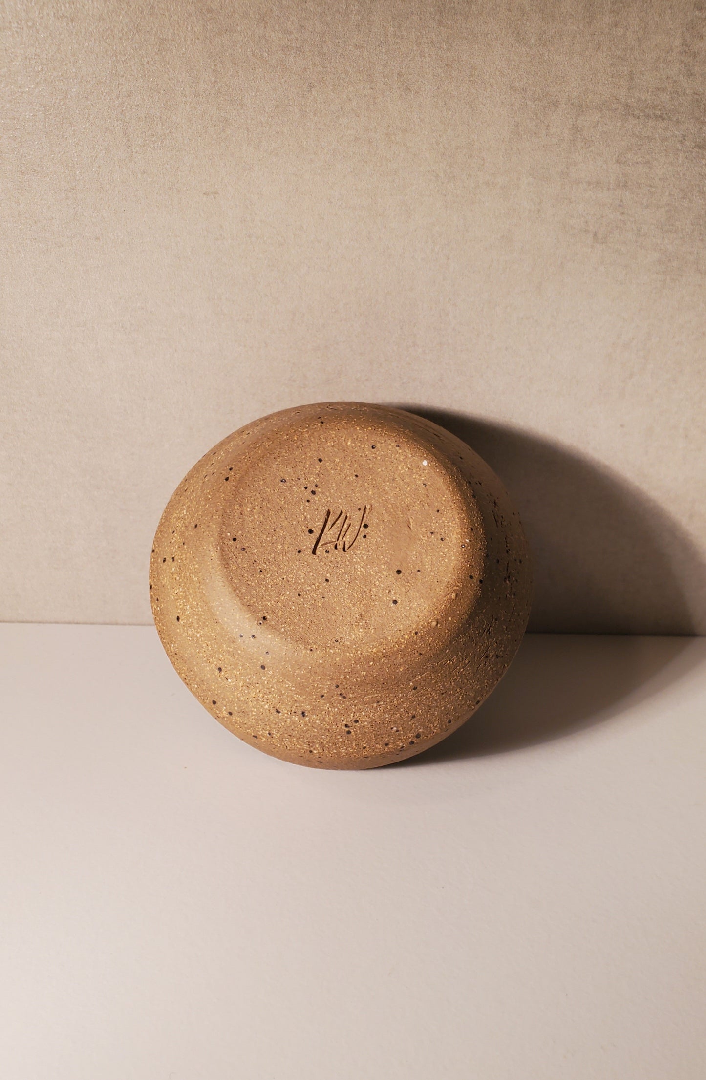 Modern Speckle Salt Bowl w/ Wooden Spoon