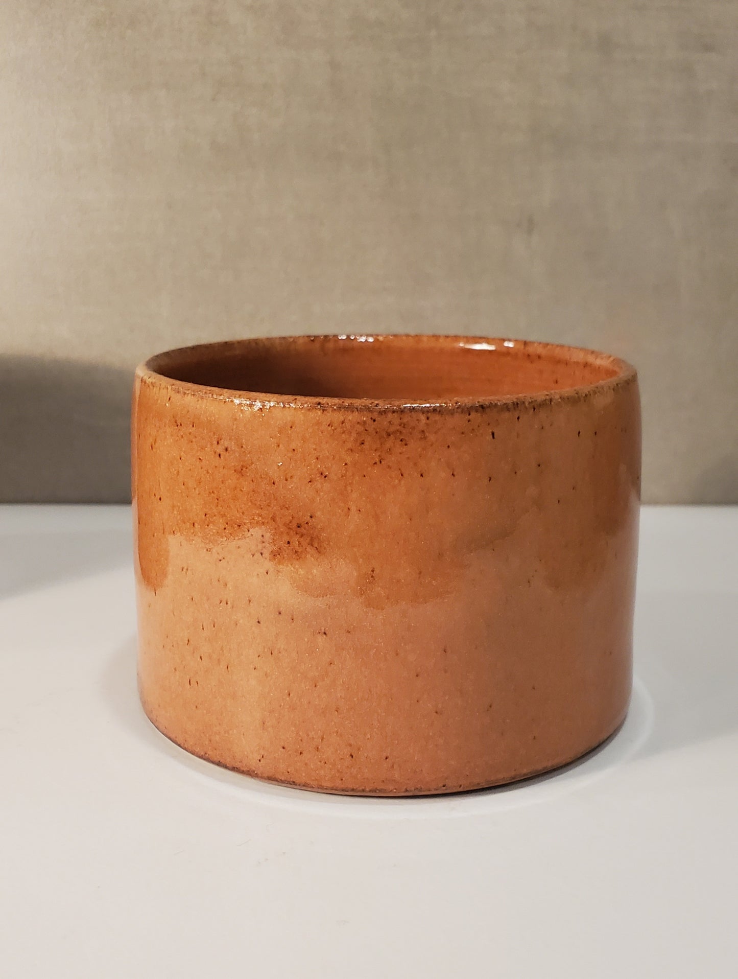 Ceramic Cortado Cup / No Handle Cappuccino Mug - Sunset Glaze