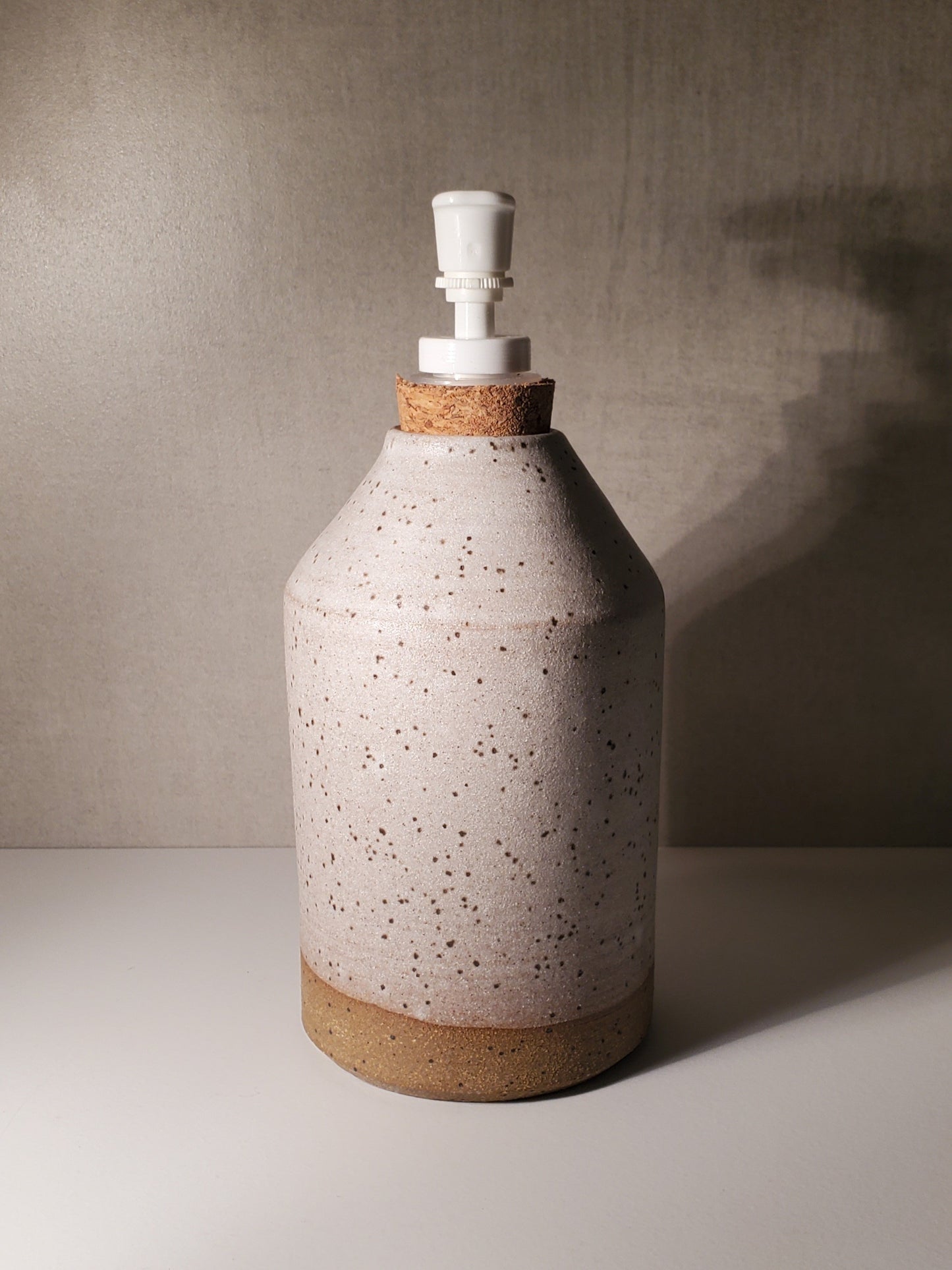 Ceramic Dish Soap Dispenser - Front Range Modern Speckle (White Matte)