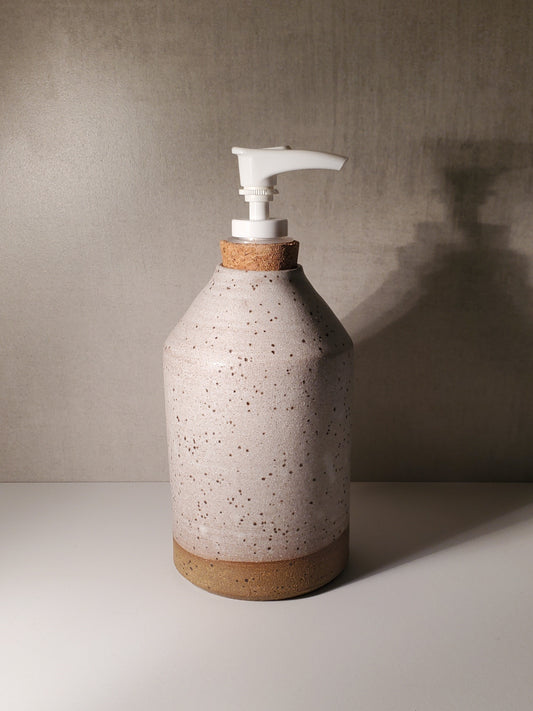 Ceramic Dish Soap Dispenser - Front Range Modern Speckle (White Matte)
