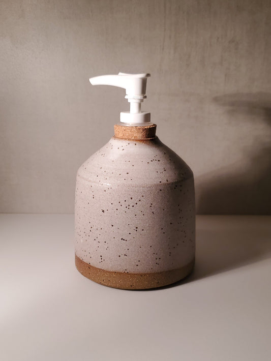 Ceramic Soap Dispenser - Front Range Modern Speckle (White Matte)