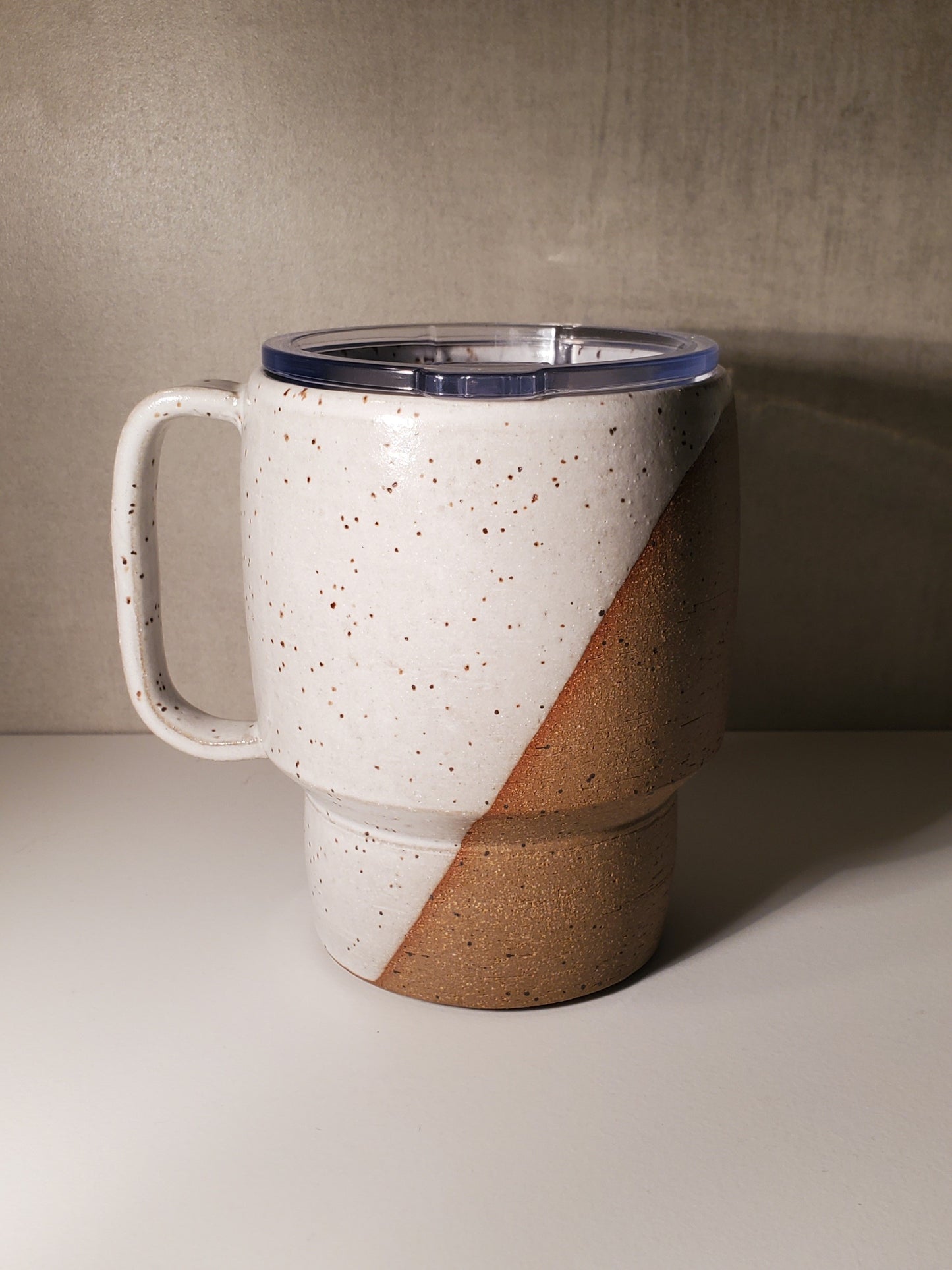 Sideline Travel Mug (Front Range Modern Speckle Glaze) - Colorado Pottery