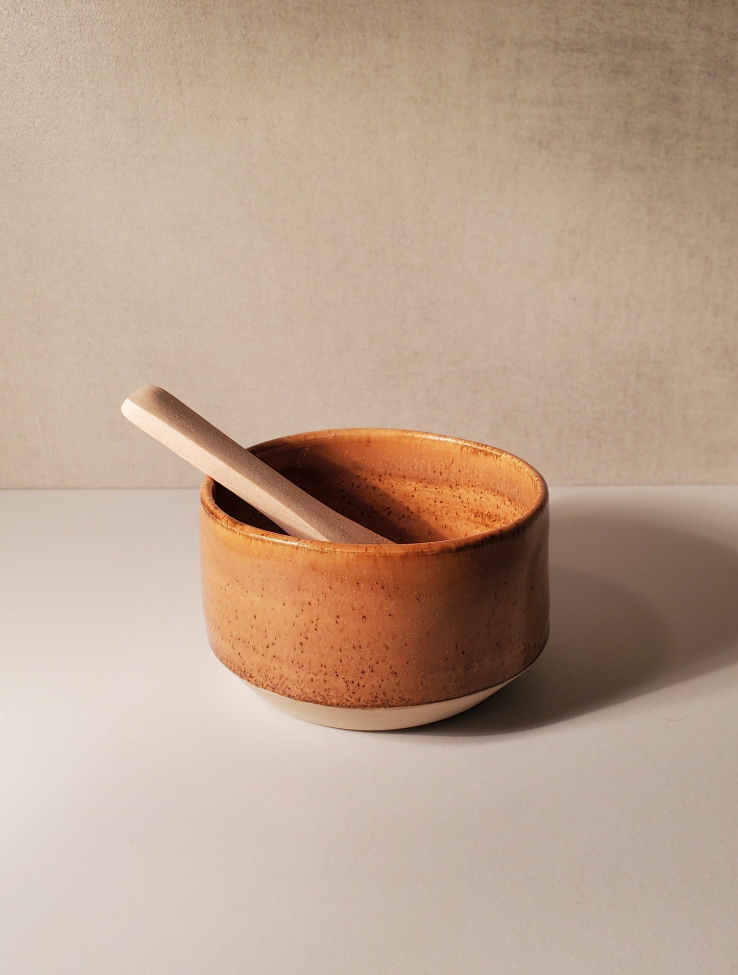 Sunset Salt Bowl w/ Wooden Spoon