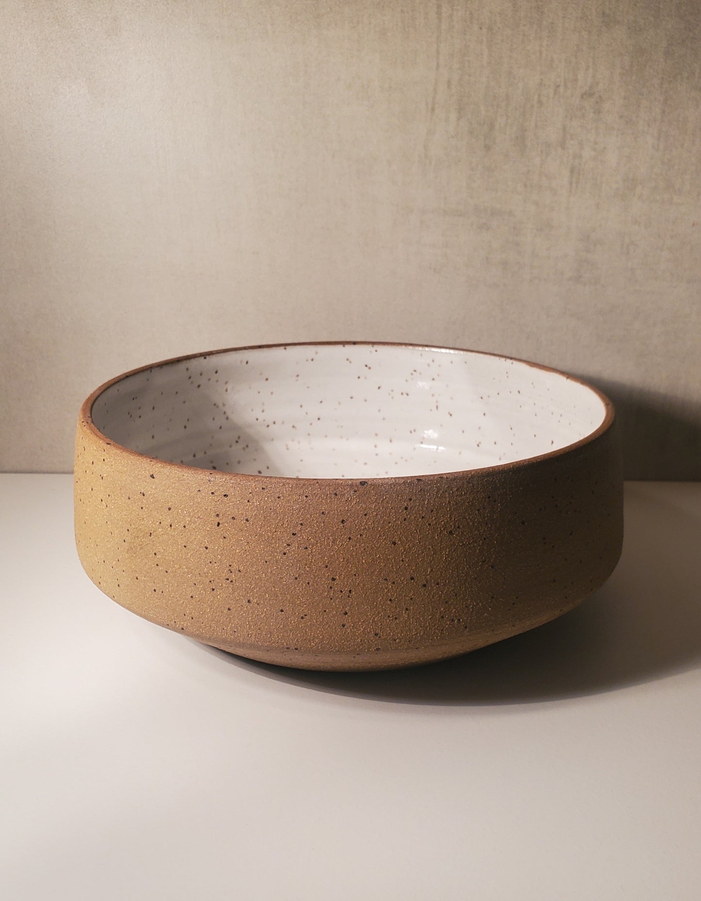 Front Range Modern Statement Bowl - White Speckle