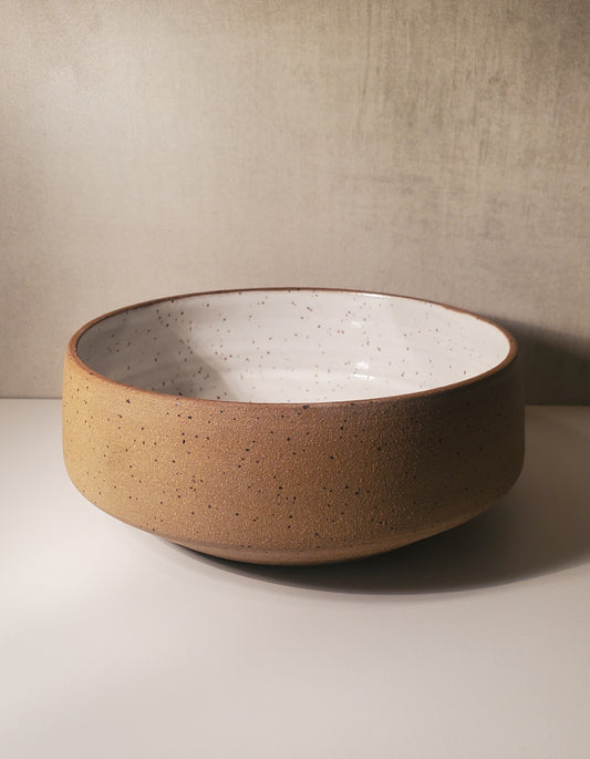 Front Range Modern Statement Bowl - White Speckle