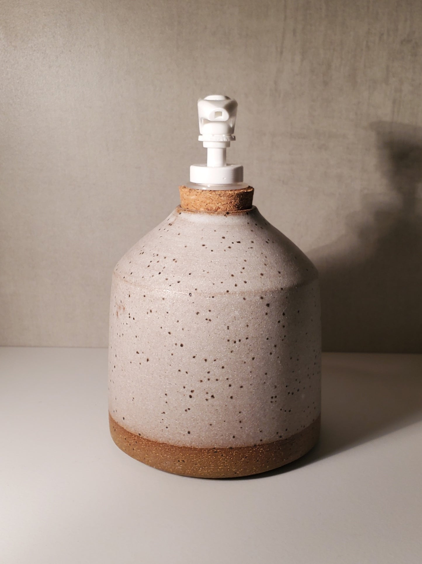 Ceramic Soap Dispenser - Front Range Modern Speckle (White Matte)