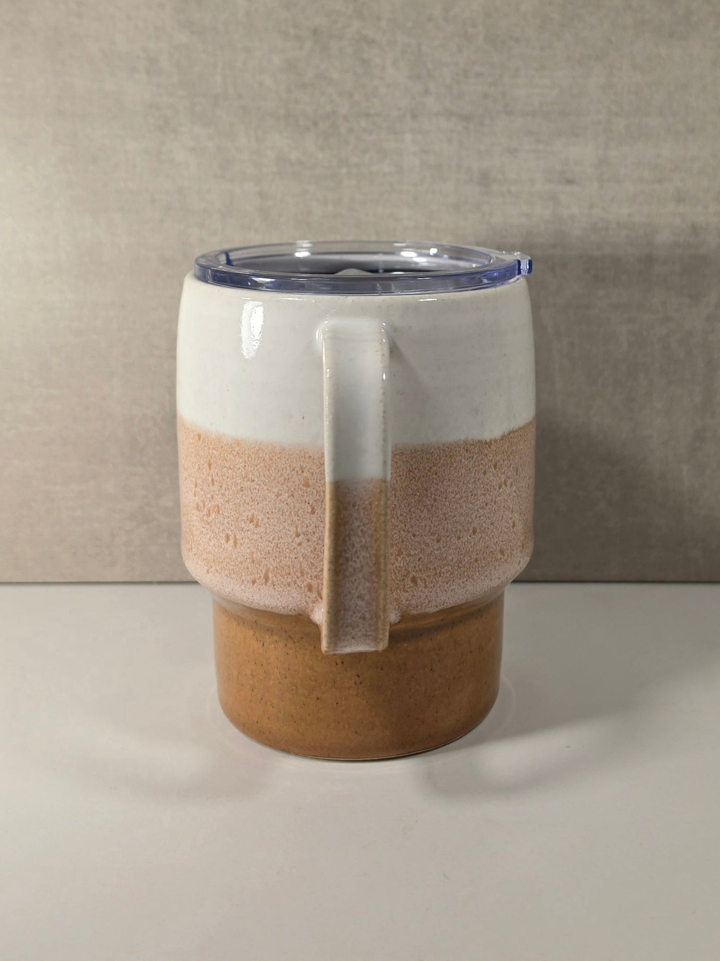 Sideline Travel Mug (Sunset + White Glaze - Light Interior) | Colorado Pottery