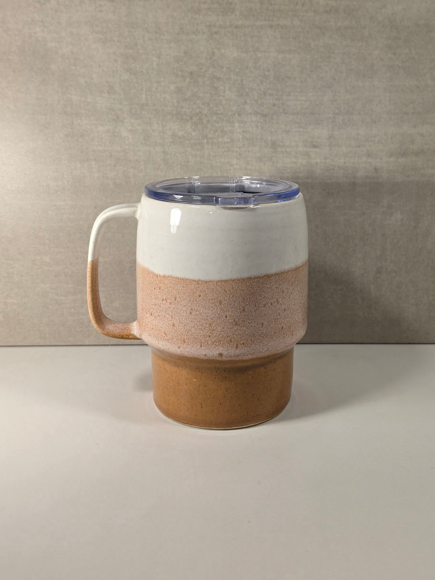 Sideline Travel Mug (Sunset + White Glaze - Light Interior) | Colorado Pottery