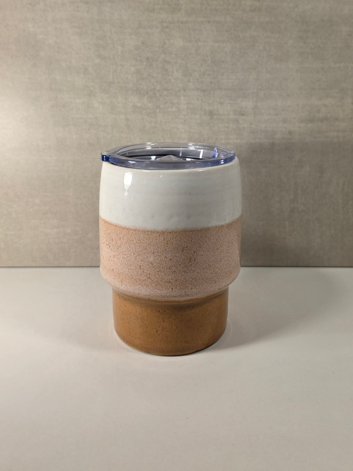 Sideline Travel Mug (Sunset + White Glaze - Light Interior) | Colorado Pottery