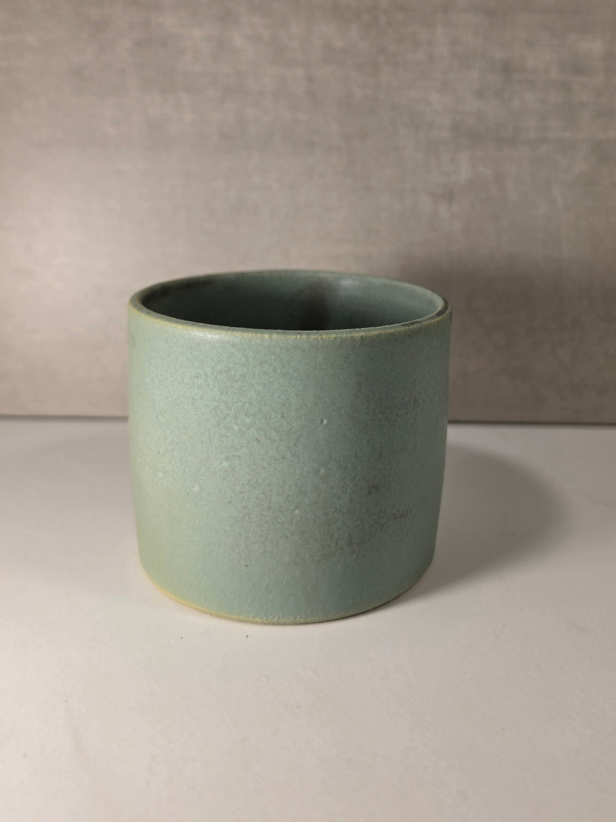 Ceramic Cortado Cup / No Handle Cappuccino Mug - Alpine Tundra Glaze