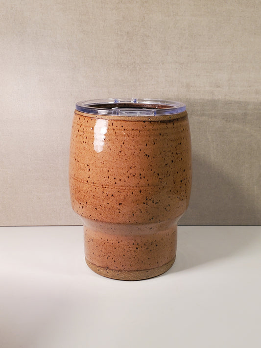 No Handle Reusable Ceramic Travel Mug (Sunset Glaze, Speckled) - Colorado Pottery