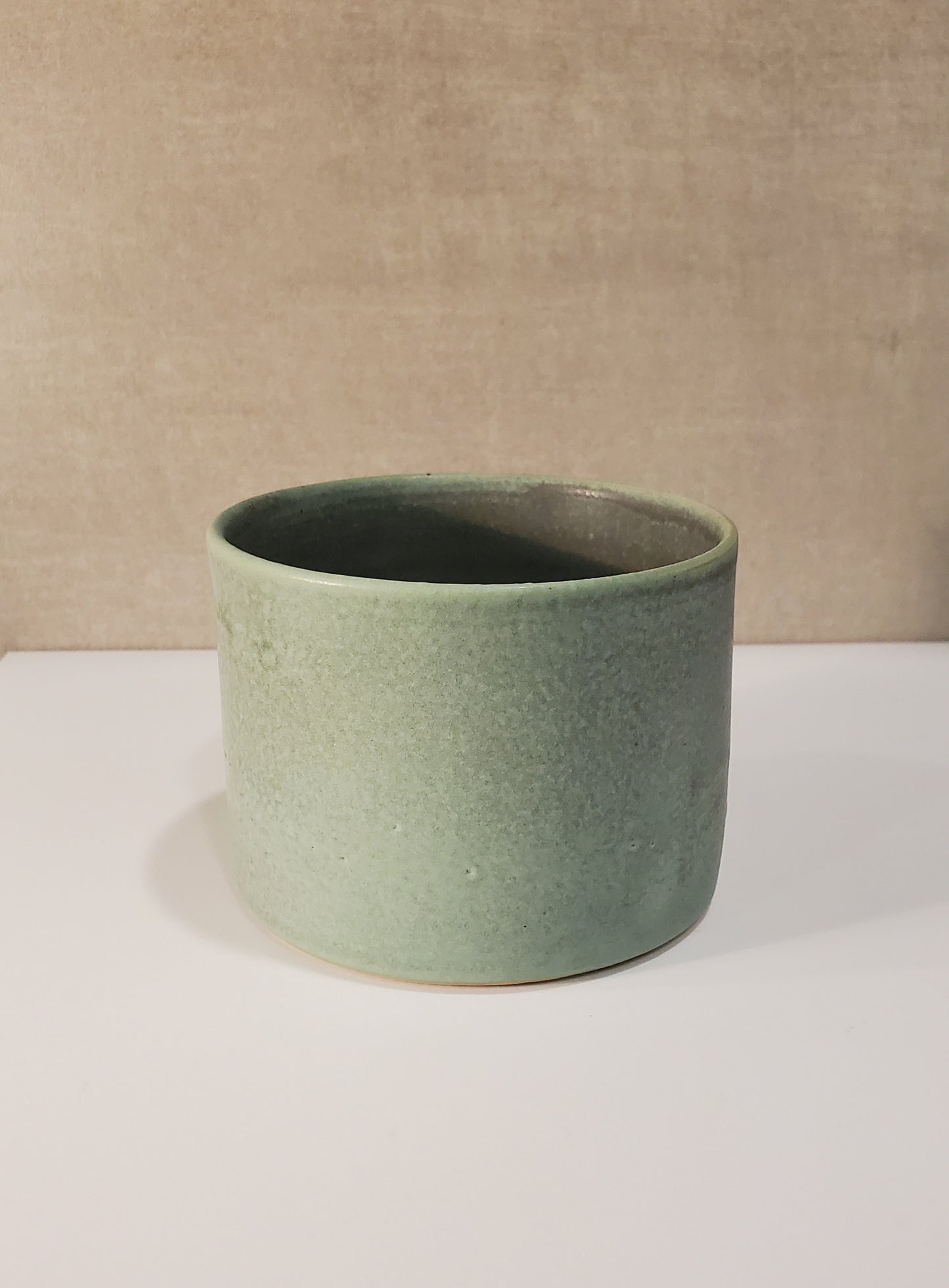 Ceramic Cortado Cup / No Handle Cappuccino Mug - Alpine Tundra Glaze