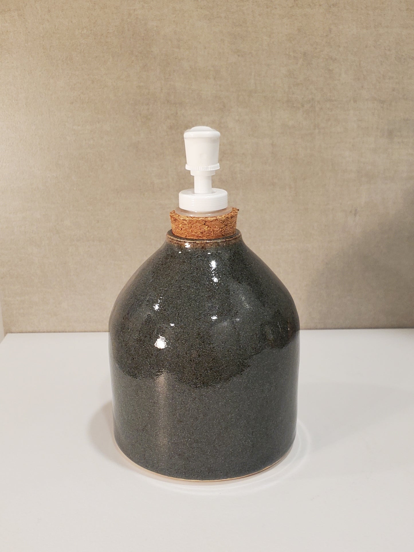 Ceramic Soap Dispenser - Blue Spruce Glaze