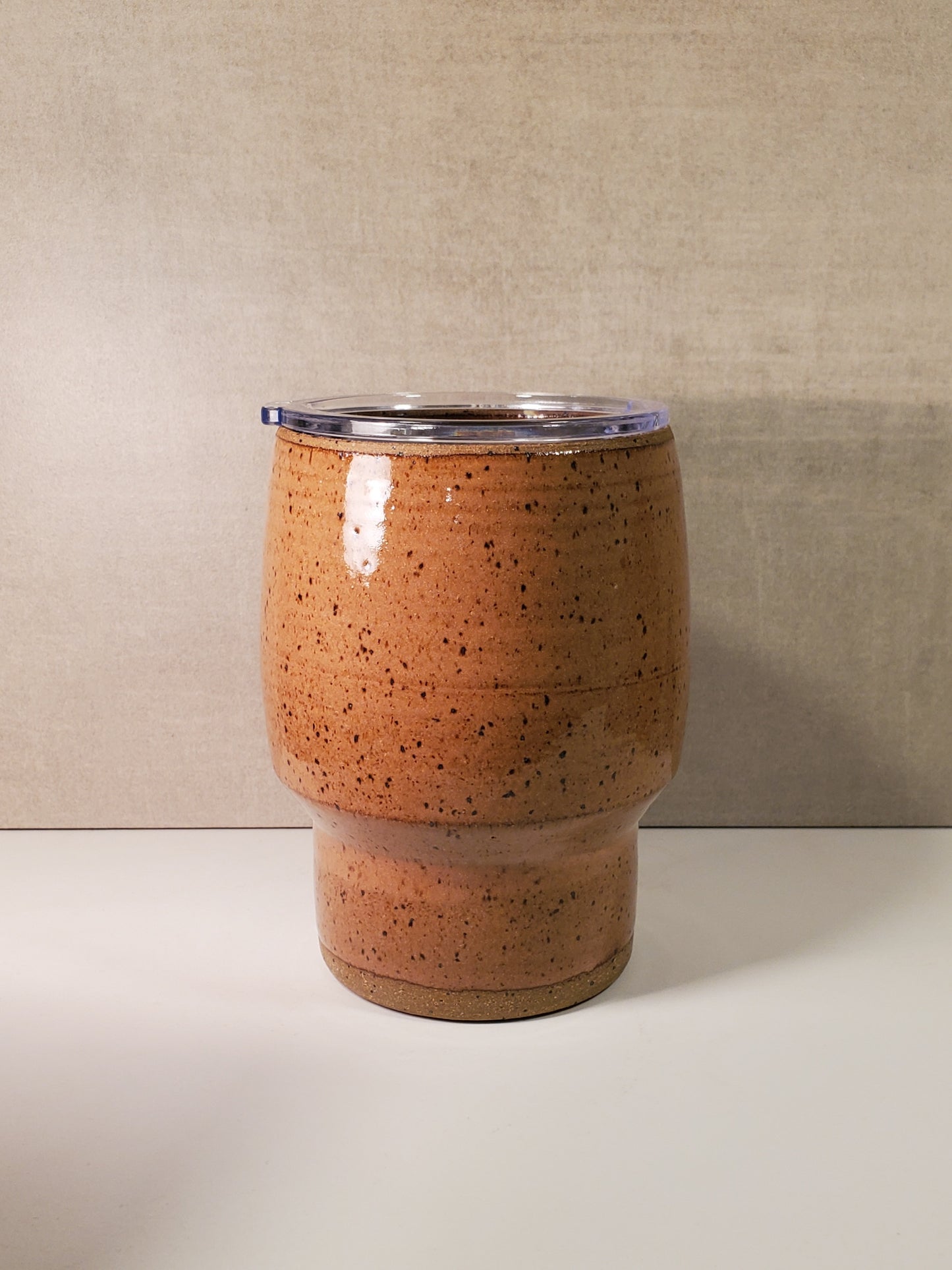 No Handle Reusable Ceramic Travel Mug (Sunset Glaze, Speckled) - Colorado Pottery