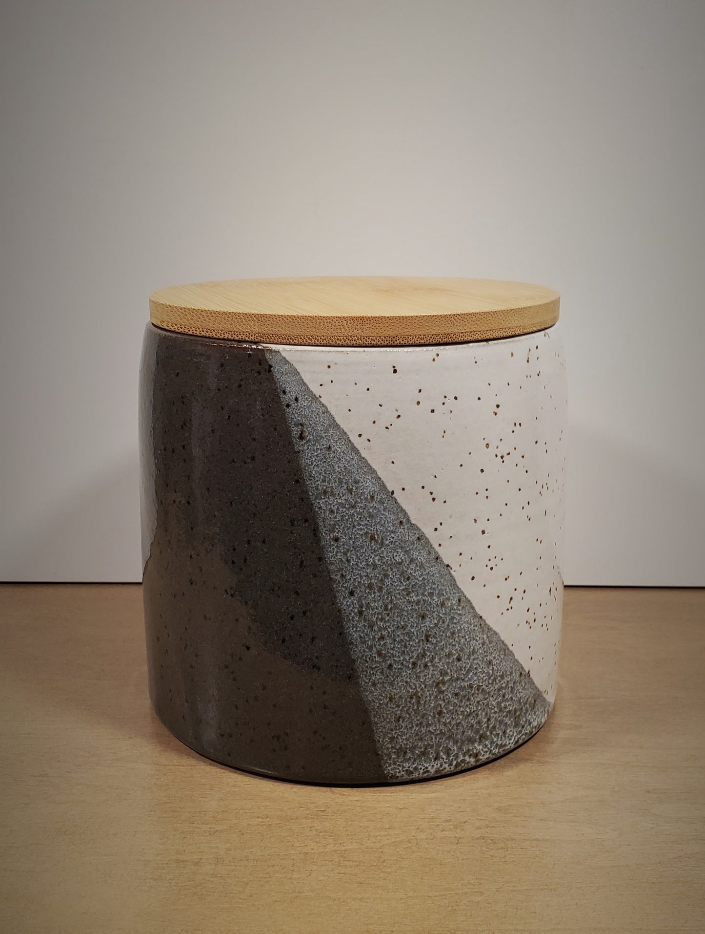 Lidded Ceramic Canister - Blue Spruce Glaze / Colorado Pottery