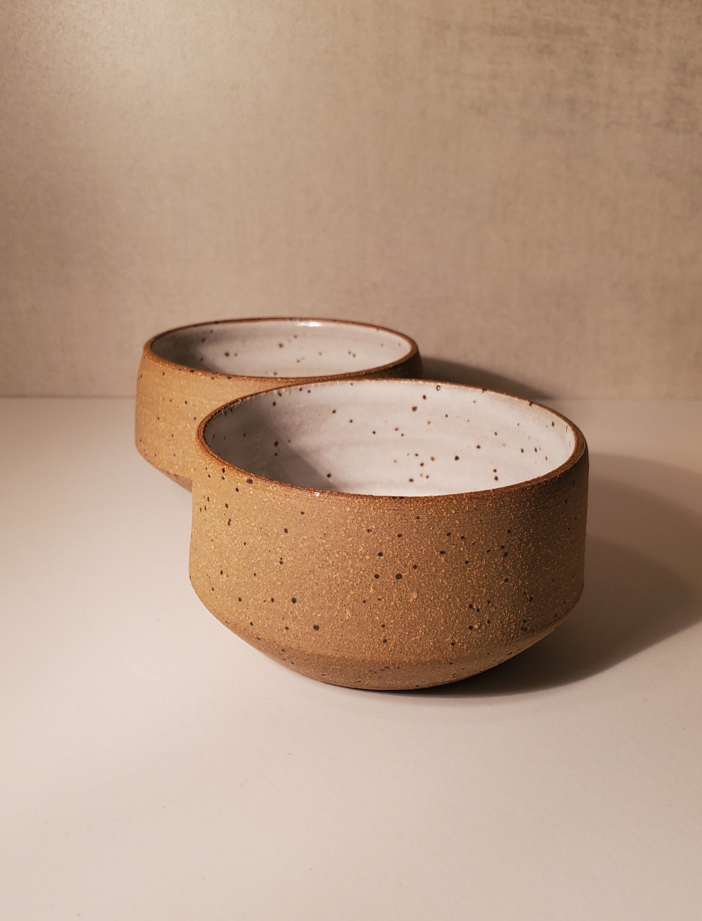 Modern Speckle Salt Bowl w/ Wooden Spoon