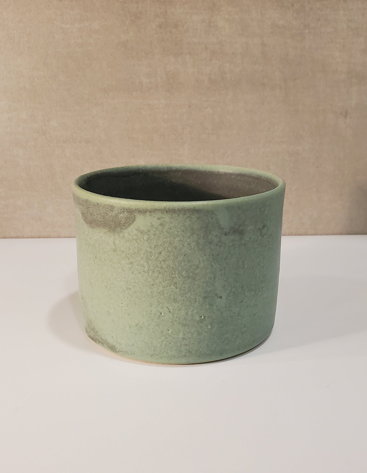 Ceramic Cortado Cup / No Handle Cappuccino Mug - Alpine Tundra Glaze