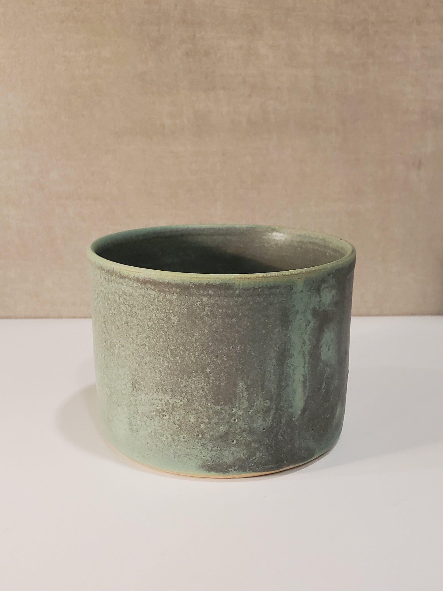 Ceramic Cortado Cup / No Handle Cappuccino Mug - Alpine Tundra Glaze