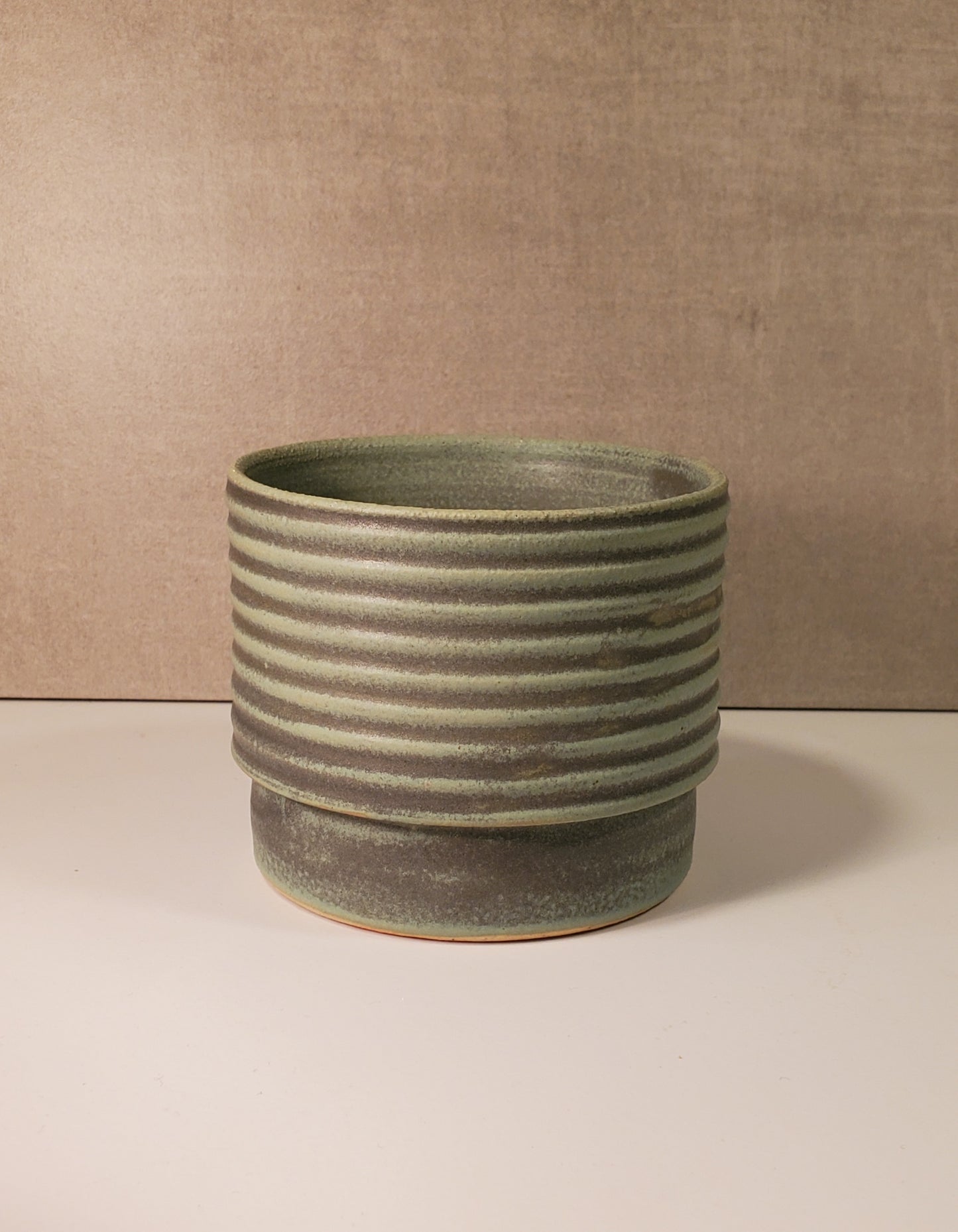 Ribbed Ceramic Cortado Cup - Alpine Tundra Glaze