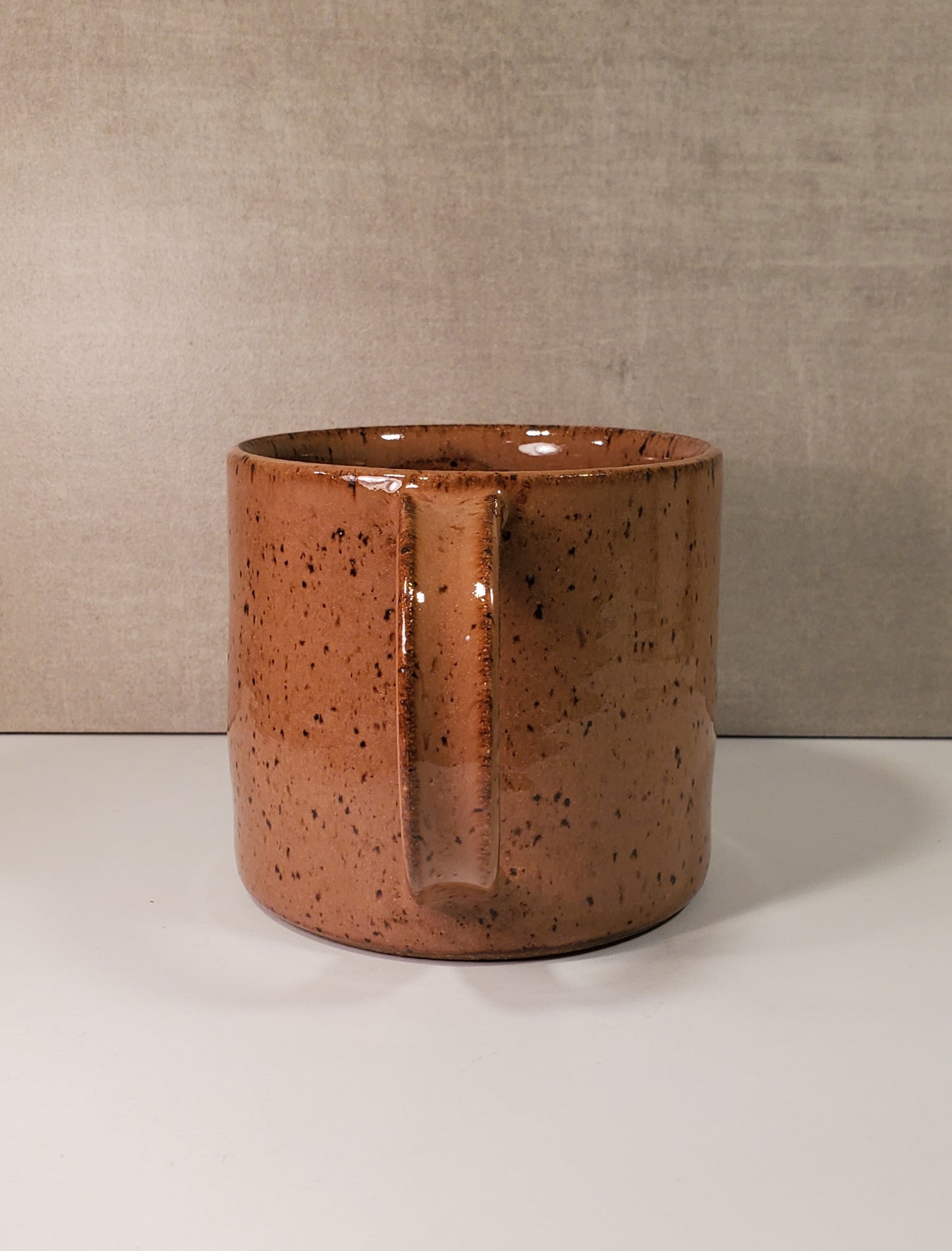 Modern Half-Dip Ceramic Speckle Mug - Sunset Glaze // Colorado Pottery