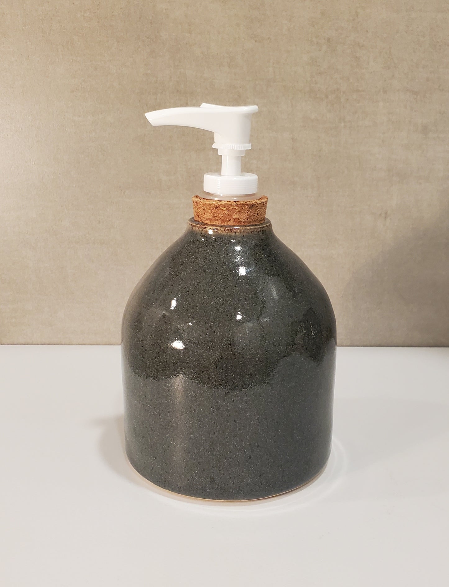 Ceramic Soap Dispenser - Blue Spruce Glaze