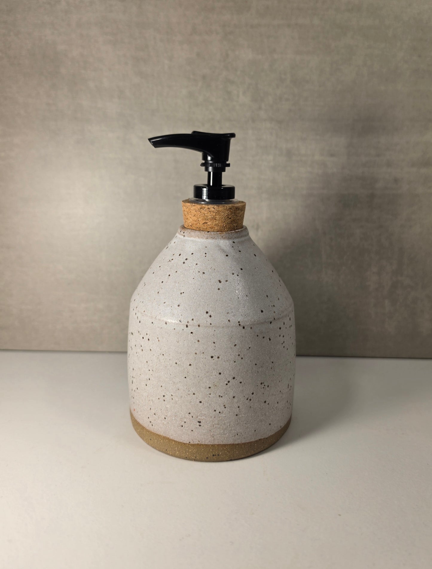 Ceramic Soap Dispenser - Front Range Modern Speckle (White Matte)