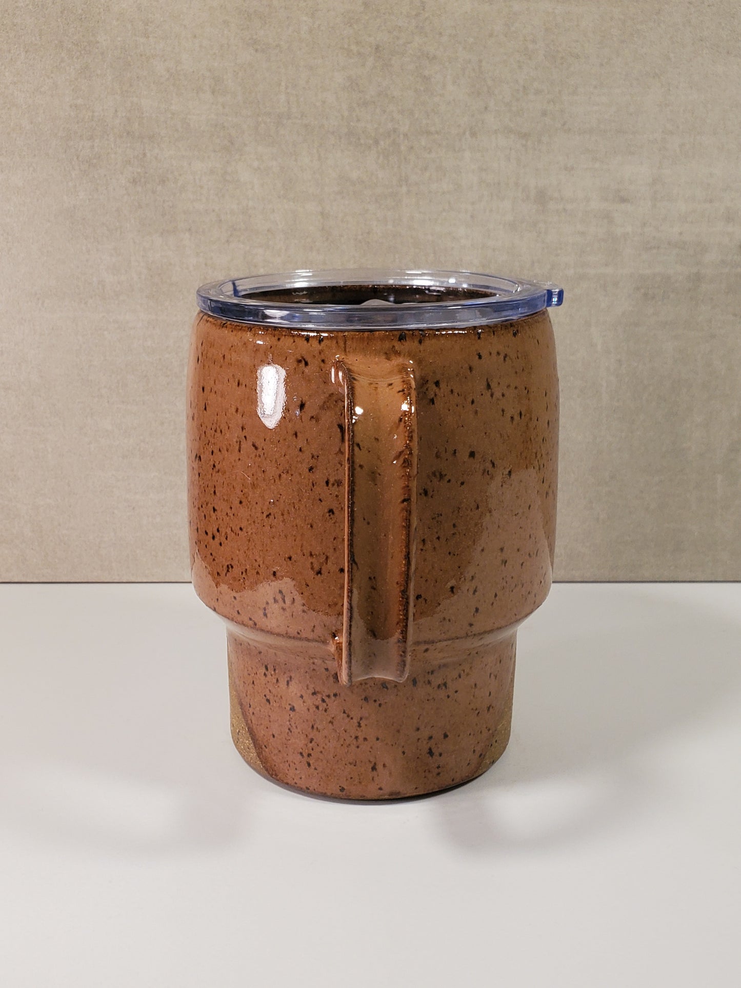 Sideline Travel Mug (Speckled Sunset Glaze) - Ceramic Lidded To Go Mug