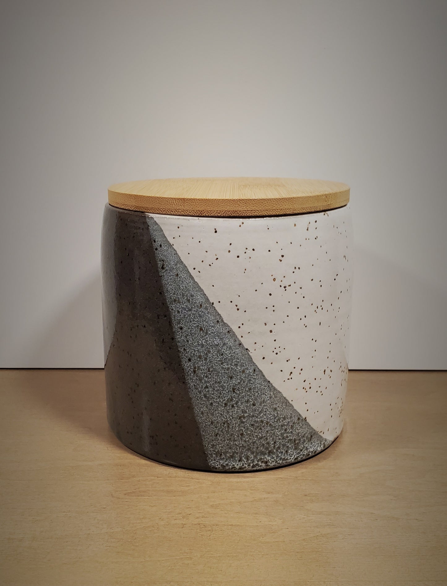 Lidded Ceramic Canister - Blue Spruce Glaze / Colorado Pottery