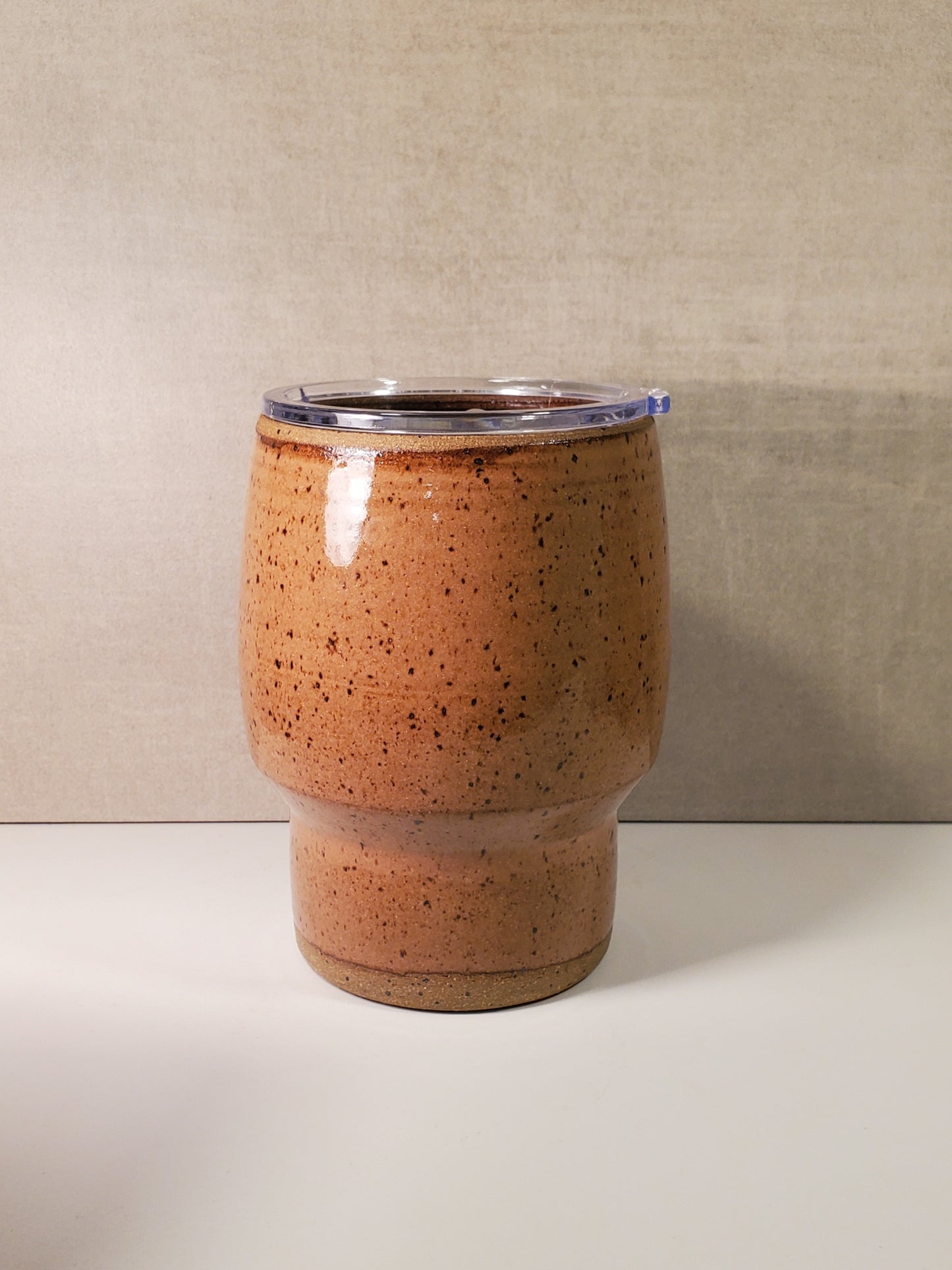No Handle Reusable Ceramic Travel Mug (Sunset Glaze, Speckled) - Colorado Pottery