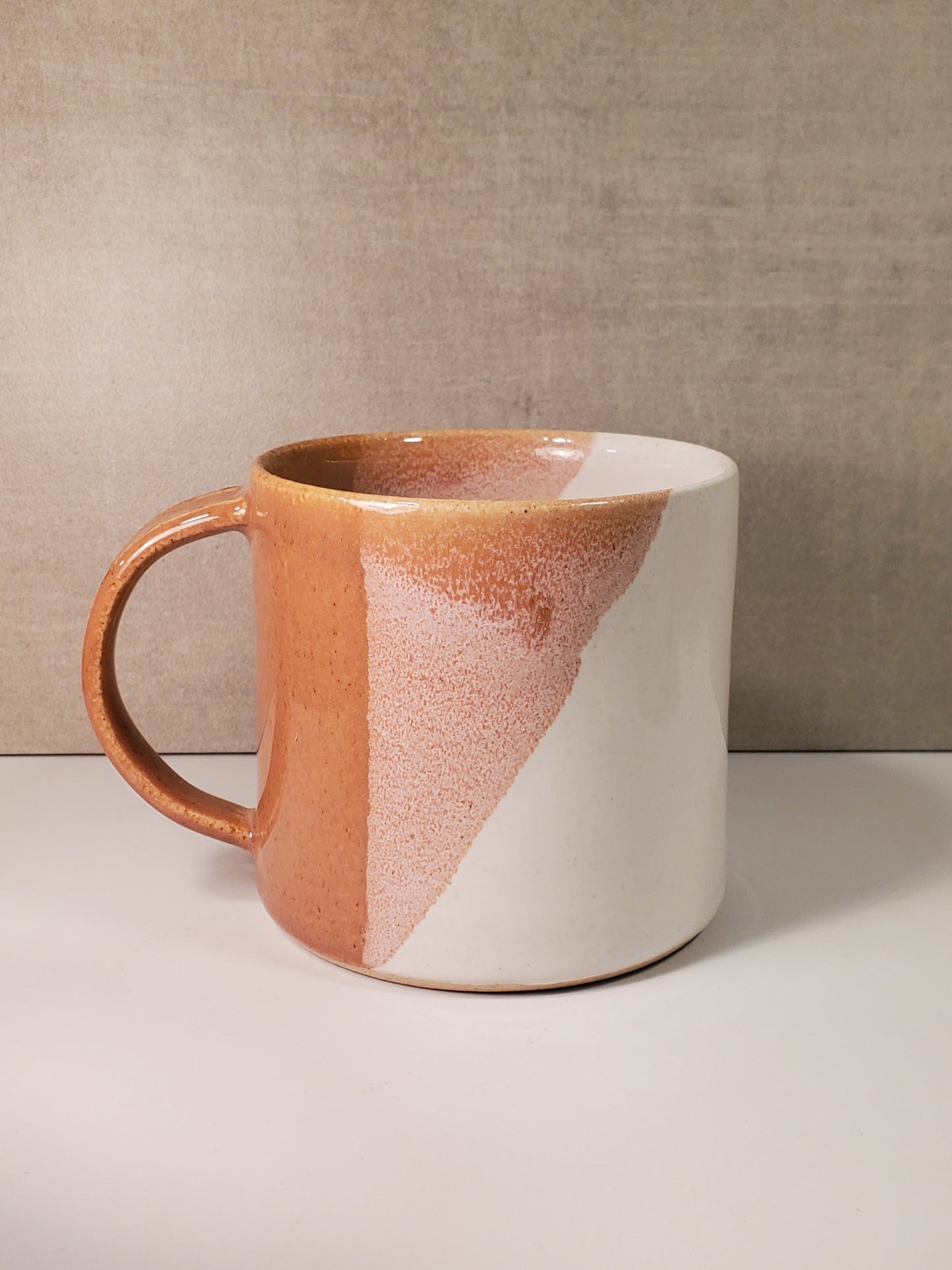 Modern Mug - Sunset & White Glaze // Colorado Pottery