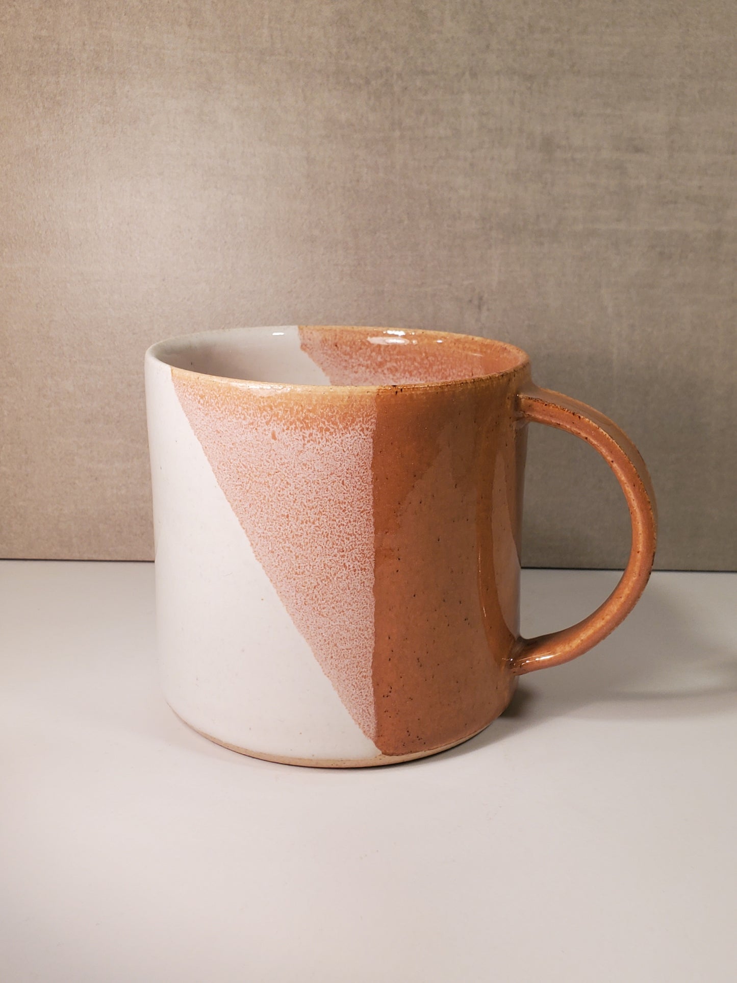 Modern Mug - Sunset & White Glaze // Colorado Pottery