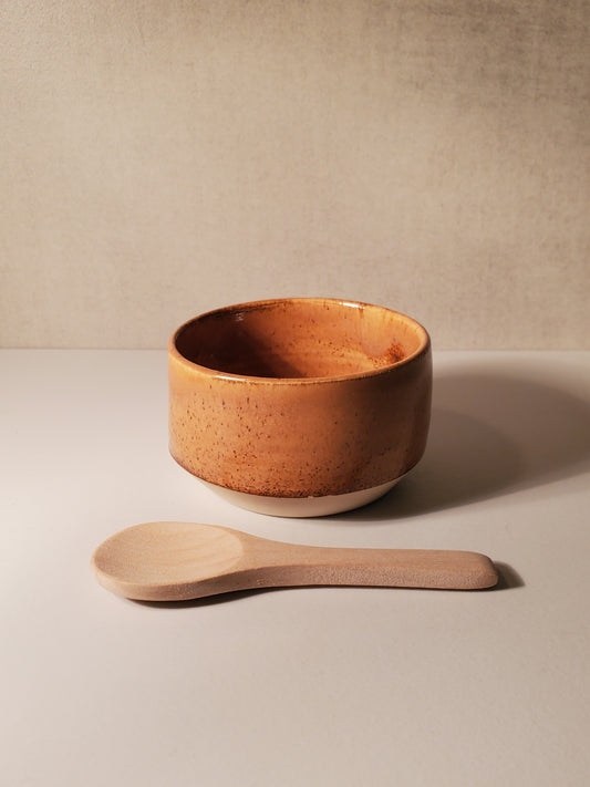 Sunset Salt Bowl w/ Wooden Spoon