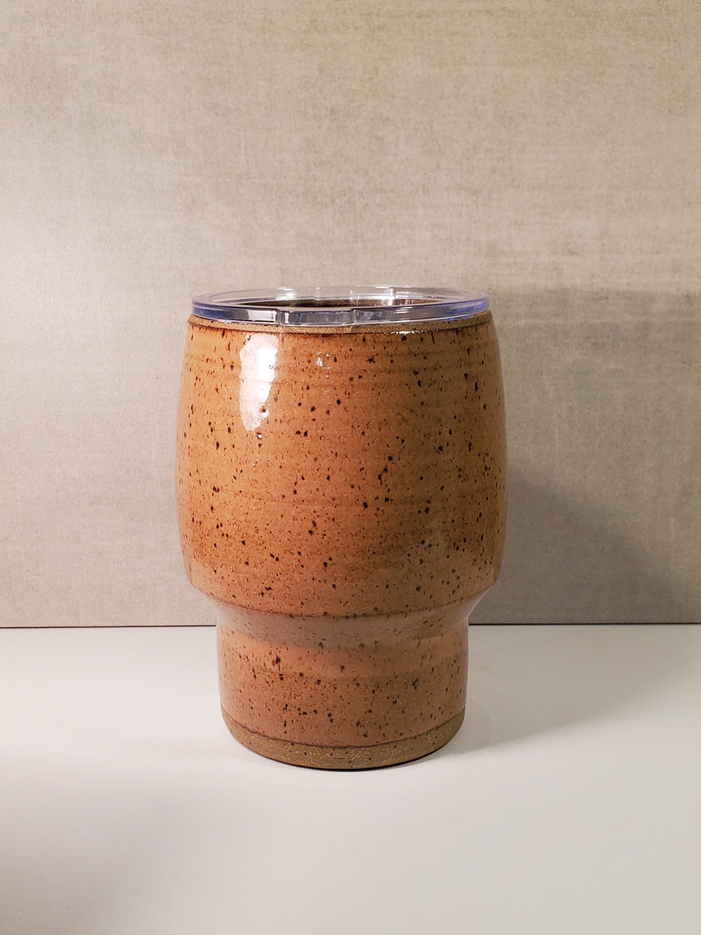 No Handle Reusable Ceramic Travel Mug (Sunset Glaze, Speckled) - Colorado Pottery