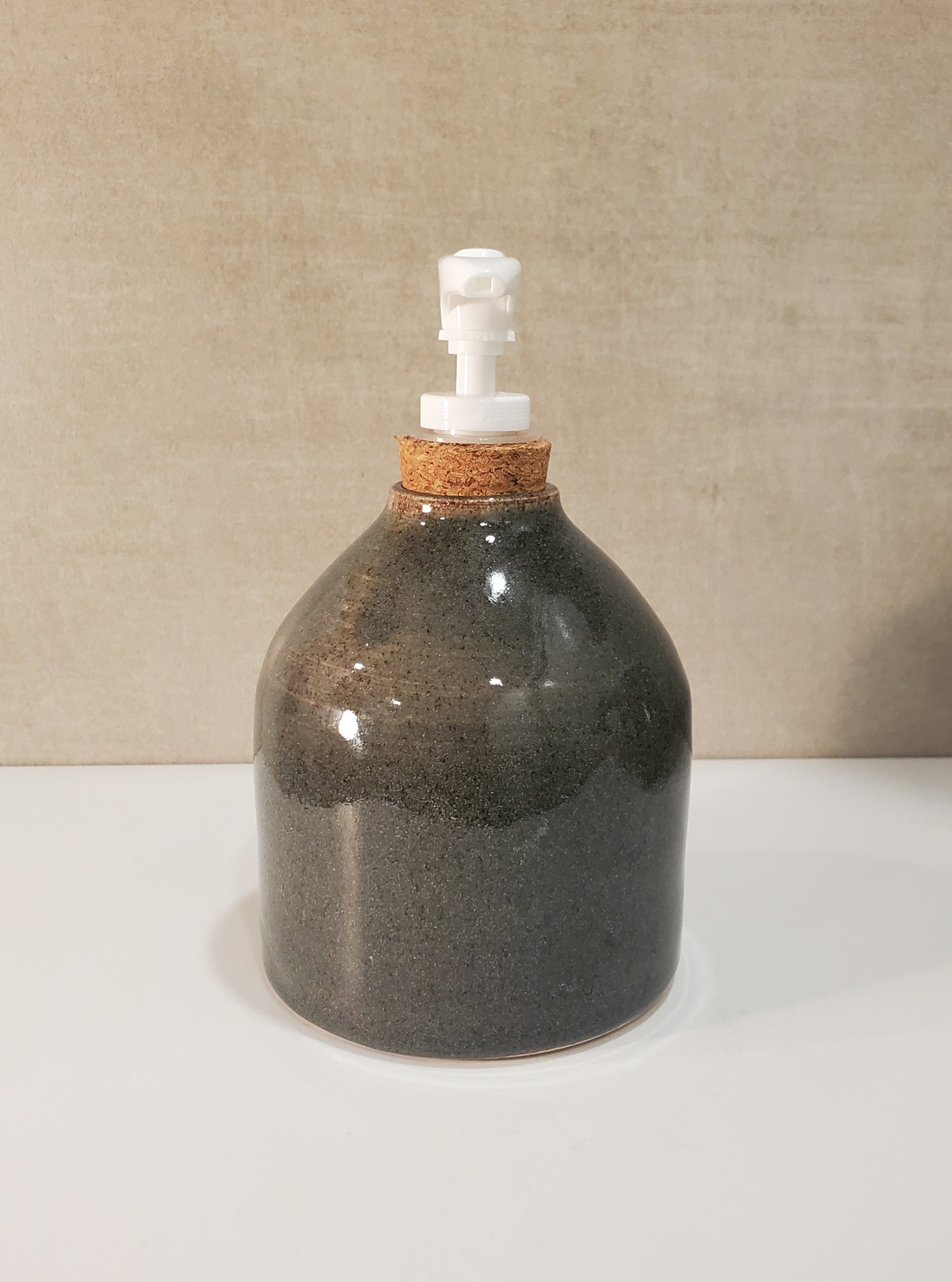 Ceramic Soap Dispenser - Blue Spruce Glaze