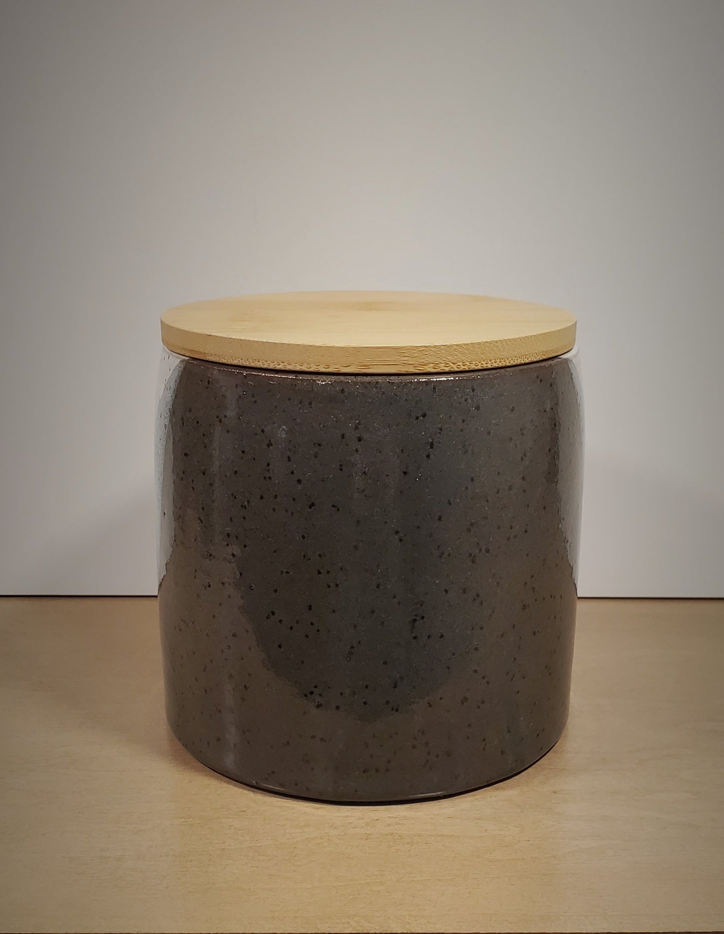 Lidded Ceramic Canister - Blue Spruce Glaze / Colorado Pottery