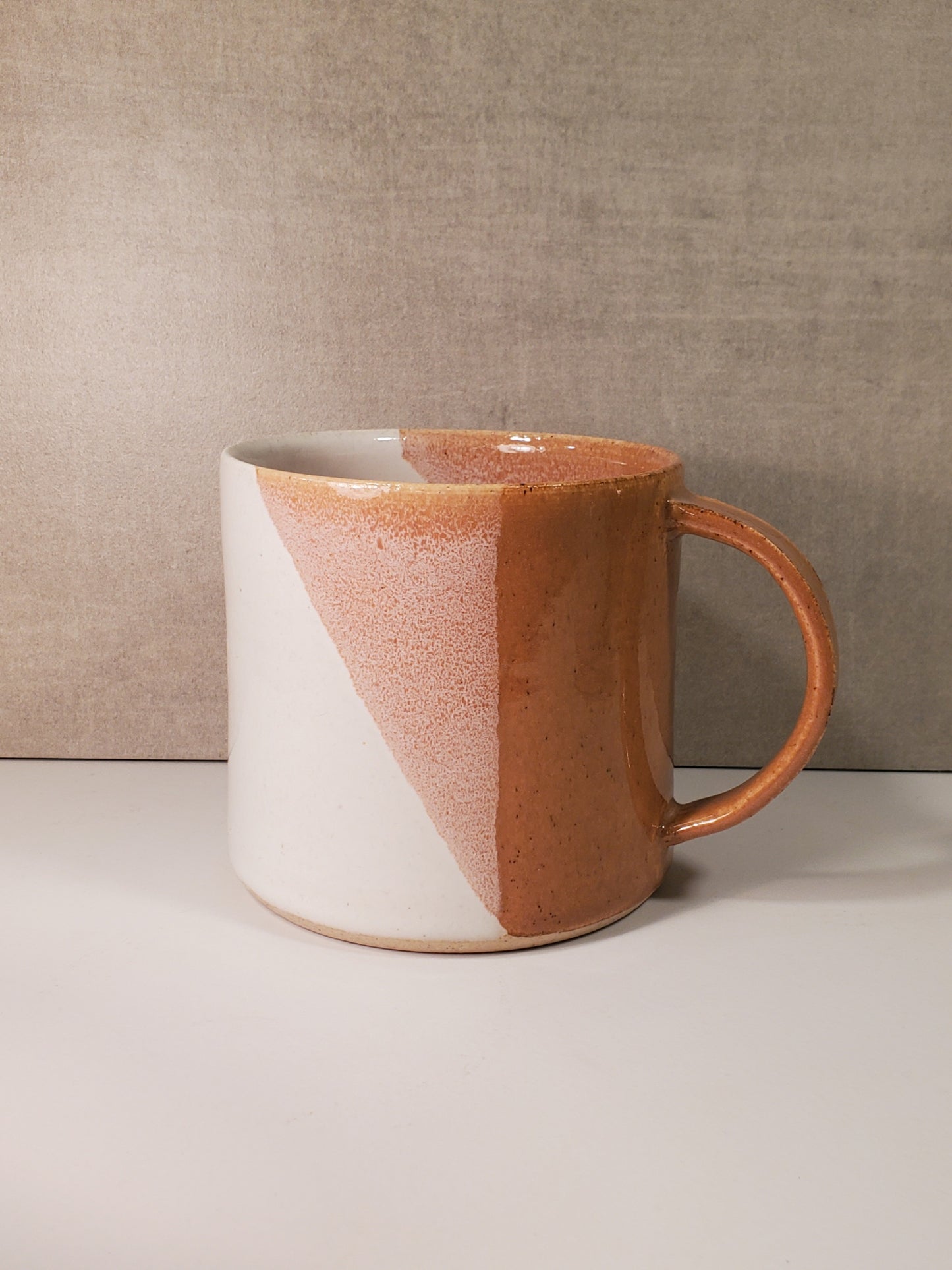 Modern Mug - Sunset & White Glaze // Colorado Pottery