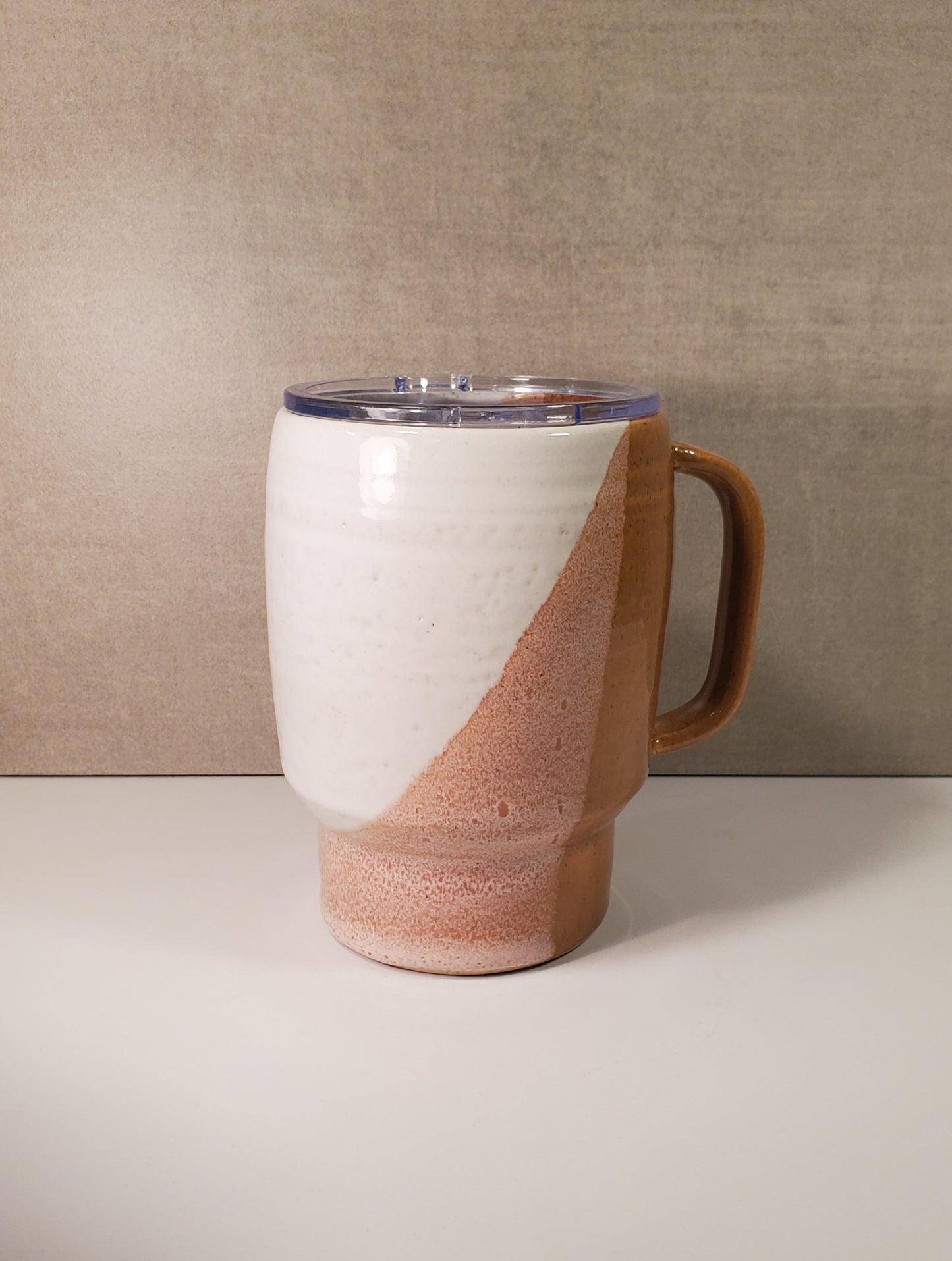 Sideline Travel Mug (Sunset + White Glaze) - Ceramic To Go Mug