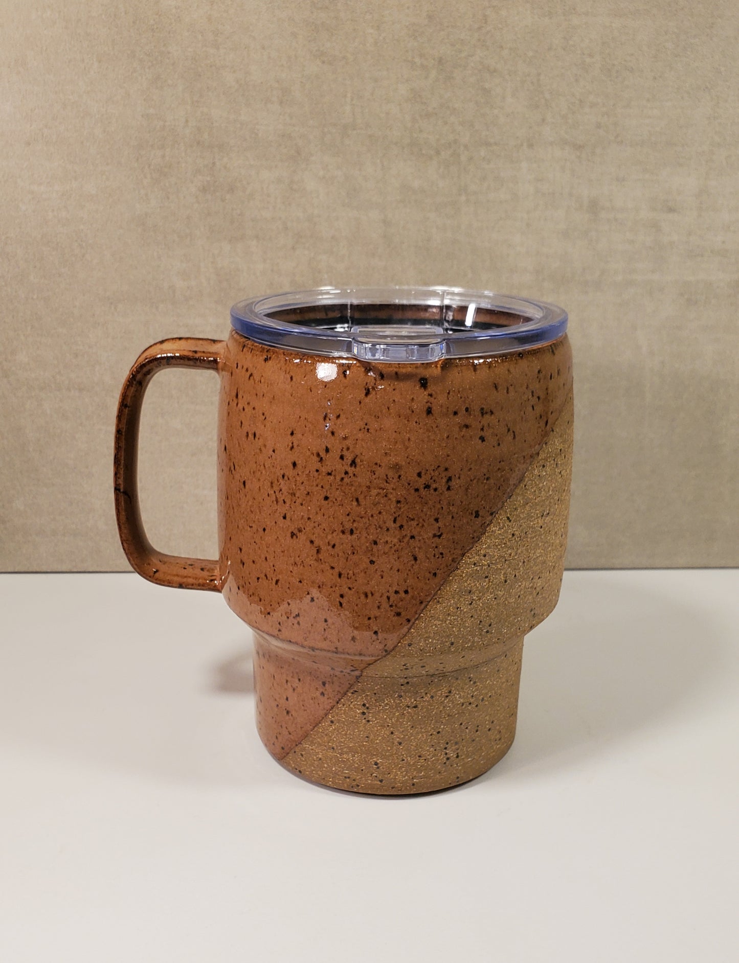 Sideline Travel Mug (Speckled Sunset Glaze) - Ceramic Lidded To Go Mug