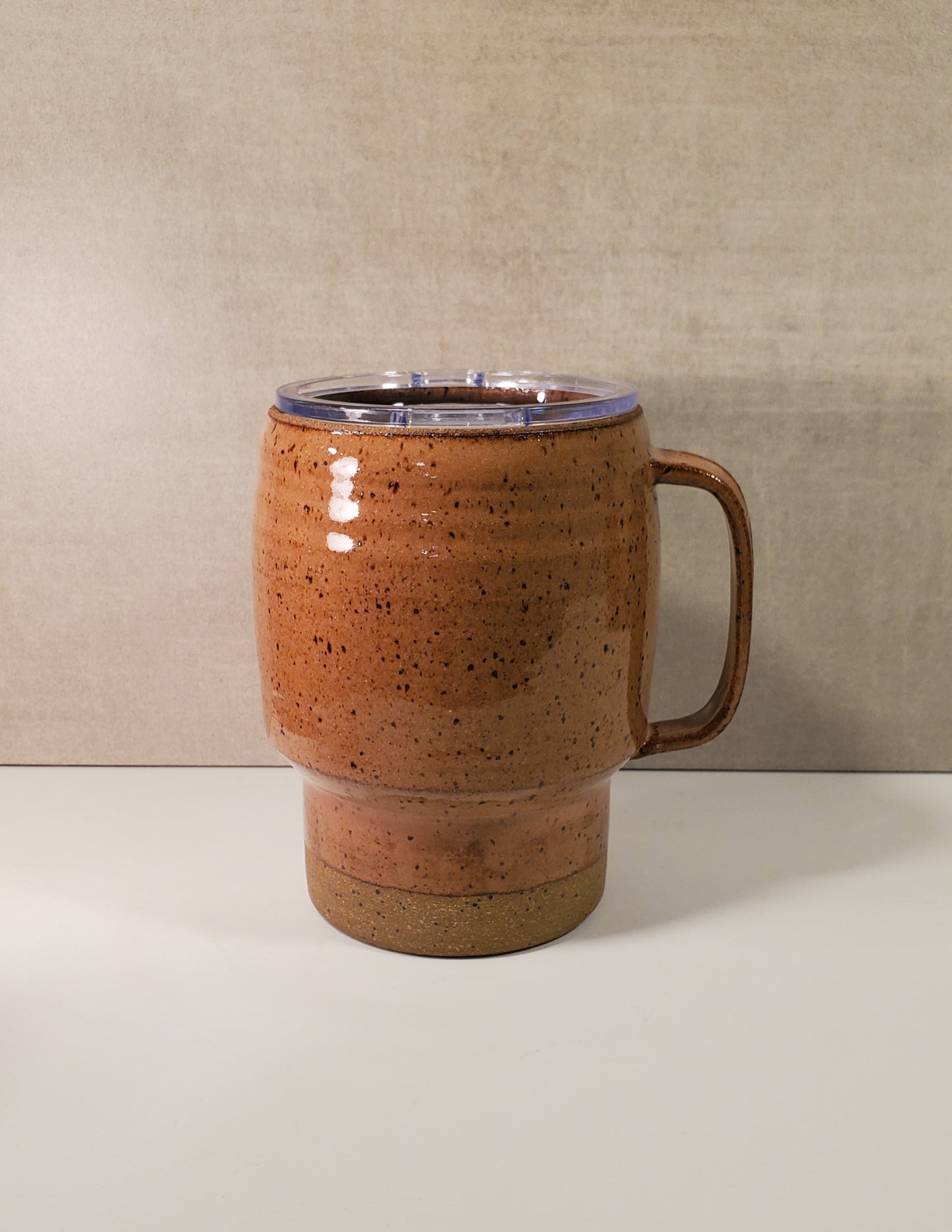 Sideline Ceramic Travel Mug (Sunset Glaze) - Ceramic Lidded To Go Mug