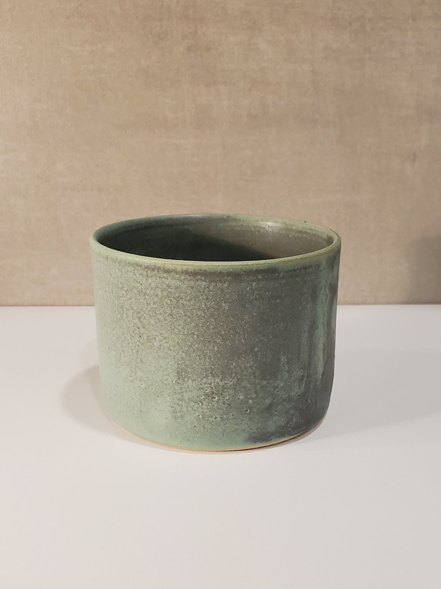 Ceramic Cortado Cup / No Handle Cappuccino Mug - Alpine Tundra Glaze