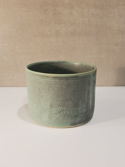 Ceramic Cortado Cup / No Handle Cappuccino Mug - Alpine Tundra Glaze