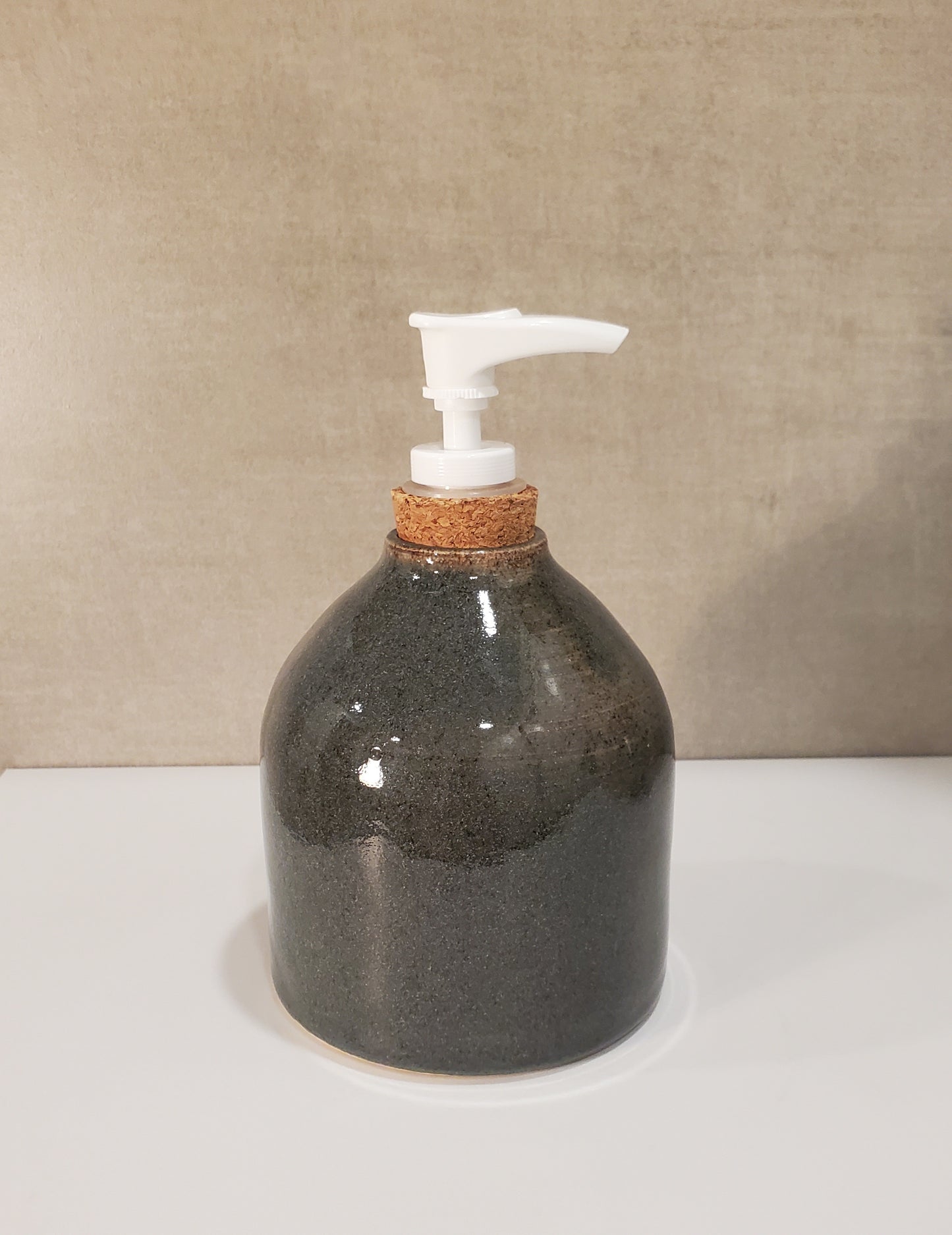 Ceramic Soap Dispenser - Blue Spruce Glaze